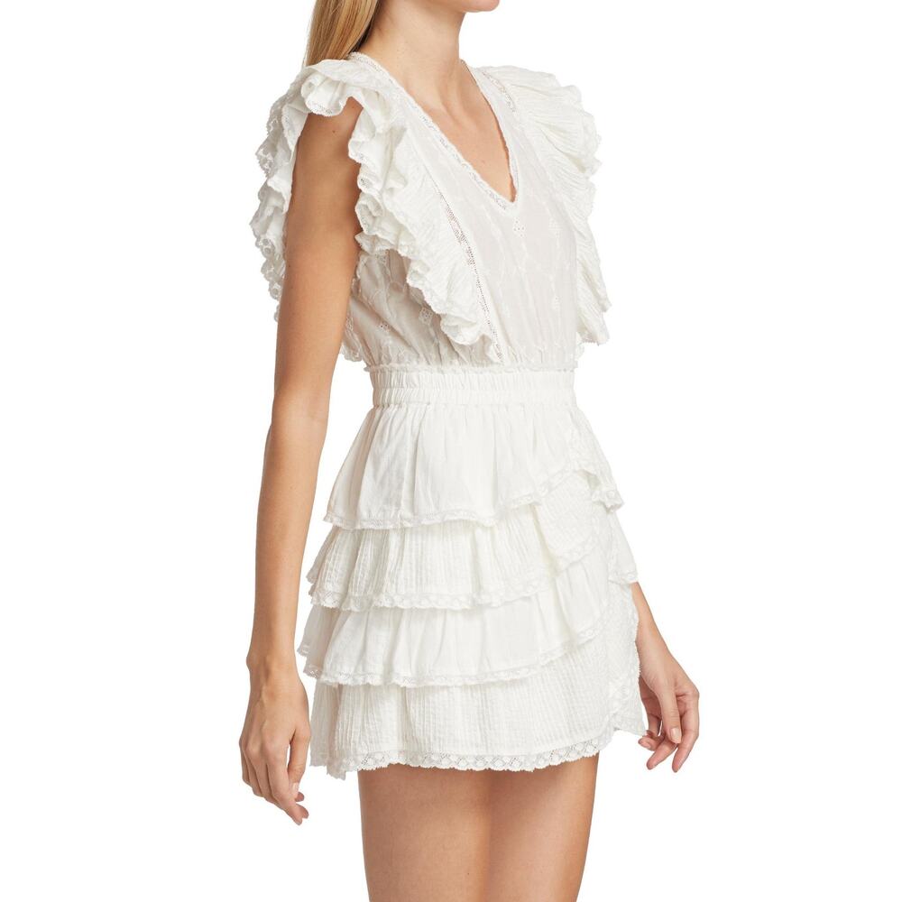 Loveshackfancy Corelli Ruffled Cotton Mini Dress … - image 5